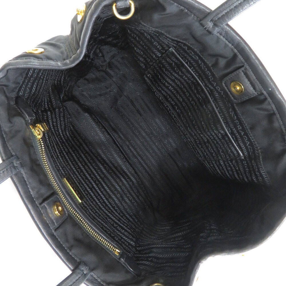 Prada 2way convertible tote bag black leather - Picture 5 of 11